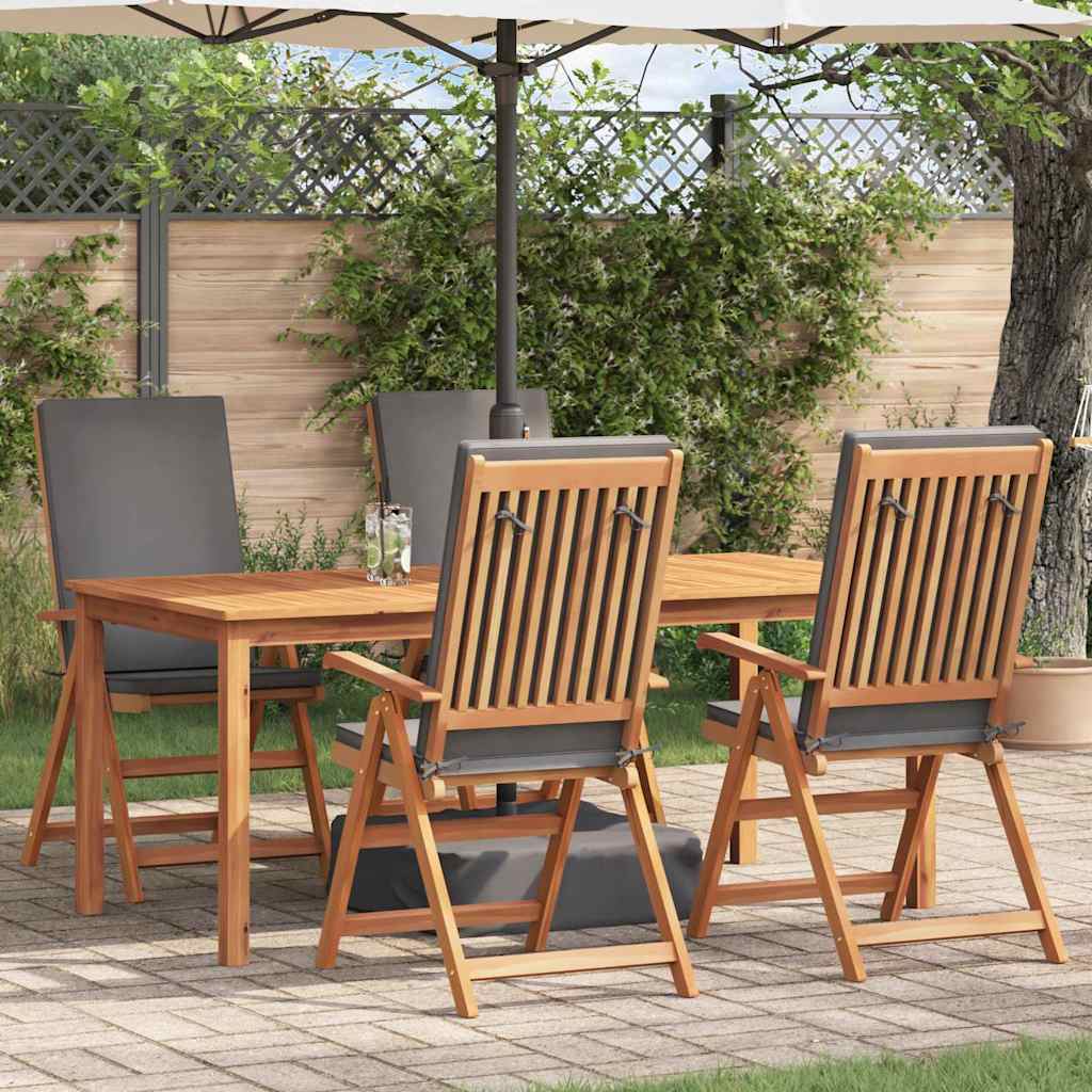 Garden Chair 4 pcs Brown 57 x 71.5 x 104cm Solid Teak wood
